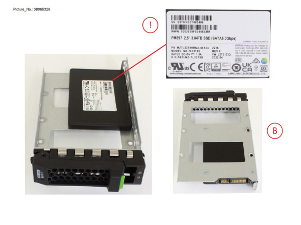 SSD SATA 6G 3.84TB MU LFF