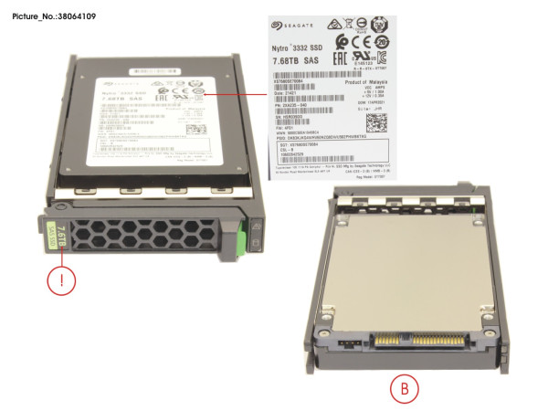 SSD SAS 12G RI 7.68TB IN SFF SLIM