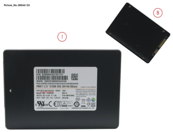 SSD S3 512GB 2.5 SATA (7MM) (OPAL)