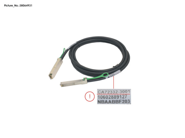 DX HE QSFP+ CU CABLE 3M