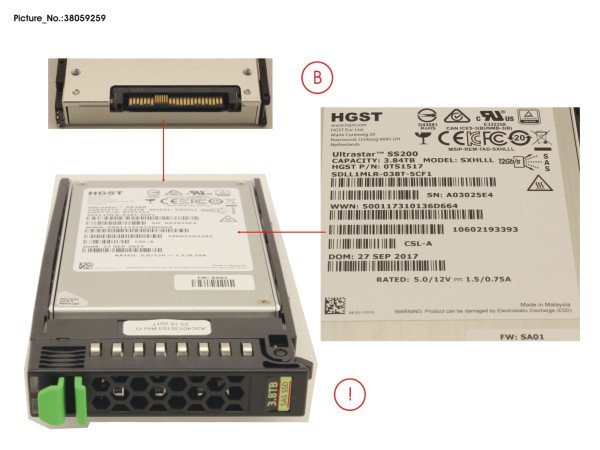 SSD SAS 12G 3.84TB READ-INT. 2.5' H-P EP