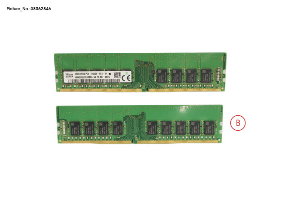 16GB (1X16GB) 2RX8 DDR4-2400 U ECC