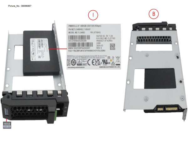 SSD SATA 6G MU 960GB SED IN LFF SLIM