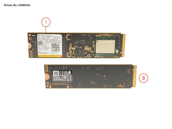 SSD PCIE M.2 2280 512GB 3400 (SED)