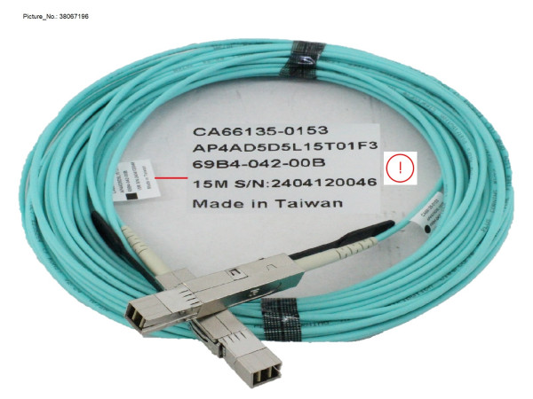 MINISAS HD CABLE AOC 15M FOR NVME DE / F