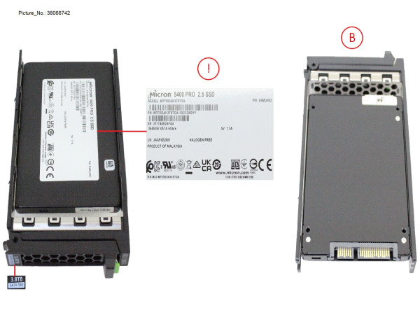 SSD SATA 6G RI 3.84TB IN SFF SLIM