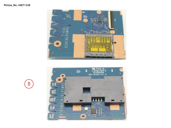 SUB BOARD, SMARTCARD/LED