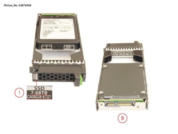 DX S3/S4 SSD SAS 2.5" 7.68TB DWPD1 12G