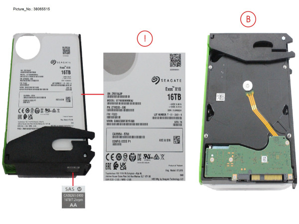 DX HDDE NLSAS HD DRIVE 3.5" 16TB 7.2K