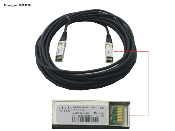 SFP+ ACTIVE TWINAX CABLE CISCO 10M