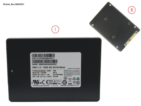 SSD S3 128GB 2.5 SATA/UGS (7MM)