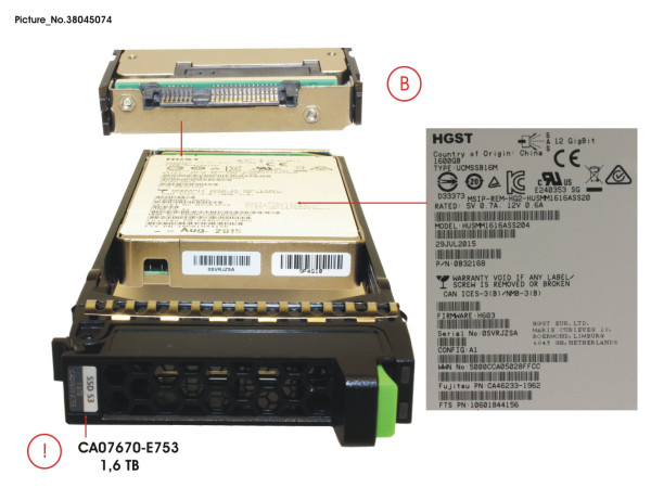 DX S3 MLC SSD 2.5' 1.6TB SAS3