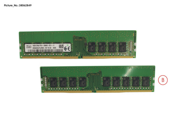 16GB (1X16GB) 2RX8 DDR4-2666 U ECC