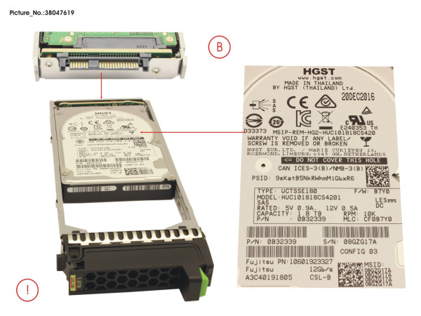 JX40 S2 SED SAS 1.8TB 10K 12G 512E