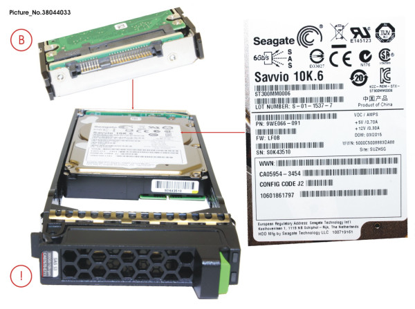 DX S3 HD DRIVE 2.5' 300GB 10KRPM X1