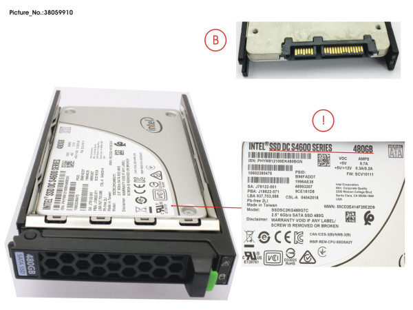 SSD SATA6G 480GB MIXED-USE 2.5' HP S4600