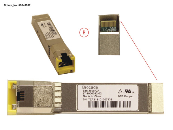 SFP, 1GBE, RJ45, COPPER (SWITCH VDX)