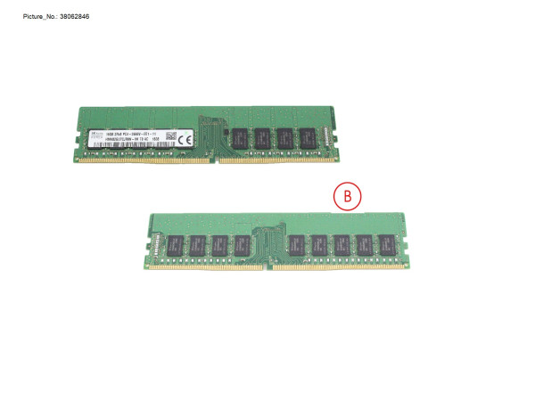 16GB (1X16GB) 2RX8 DDR4-2400 U ECC