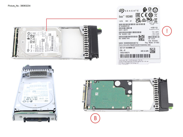 JX40 S2 HD DRIVE SAS 1,8TB 10K 12G 512E