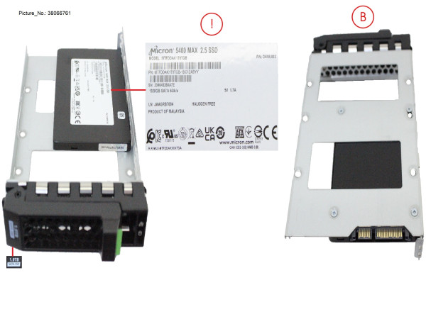 SSD SATA 6G 1.92TB MU SFF IN LFF SLIM