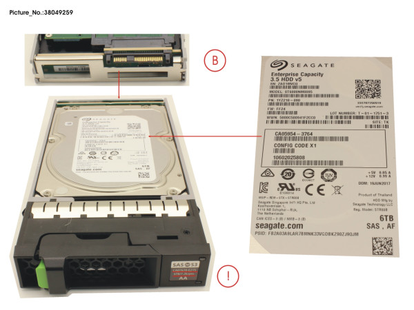 DX S3 HD NLSAS 6TB 7.2 3.5 AF X1