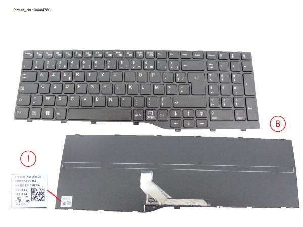 KEYBOARD BLACK FRANCE WIN11 (NEW_FN)