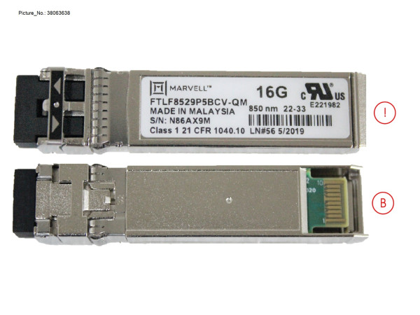 16GB SFP+ TRANSCEIVER, QLE2XXX