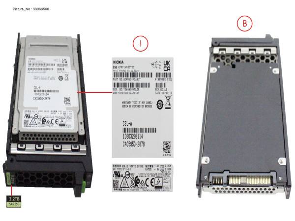 SSD SAS 24G MU 3.2TB IN SFF SLIM