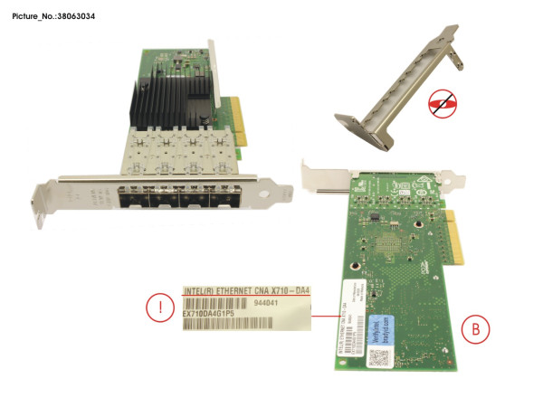 PLAN EP X710-DA4 4X10GB SFP+ LP, FH